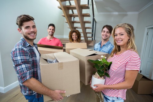 Local packing team preparing boxes for a Whitton move