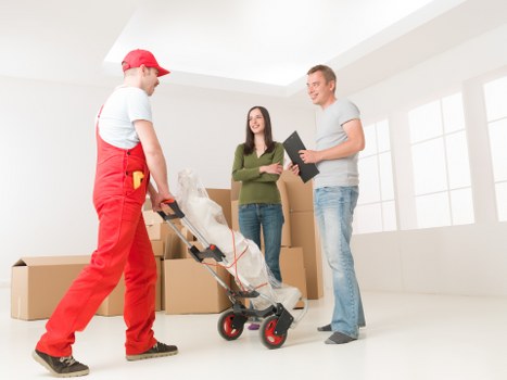 Local removals van navigating residential access in Whitton