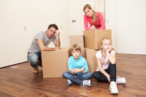 Whitton house move with boxes and furniture ready for transport