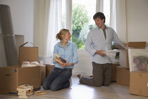 Loading household furniture for transport in Whitton