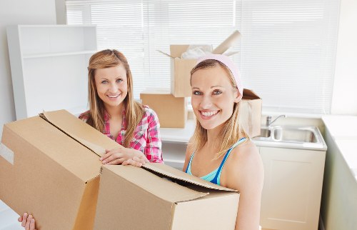 Careful handling of fragile household items during a move